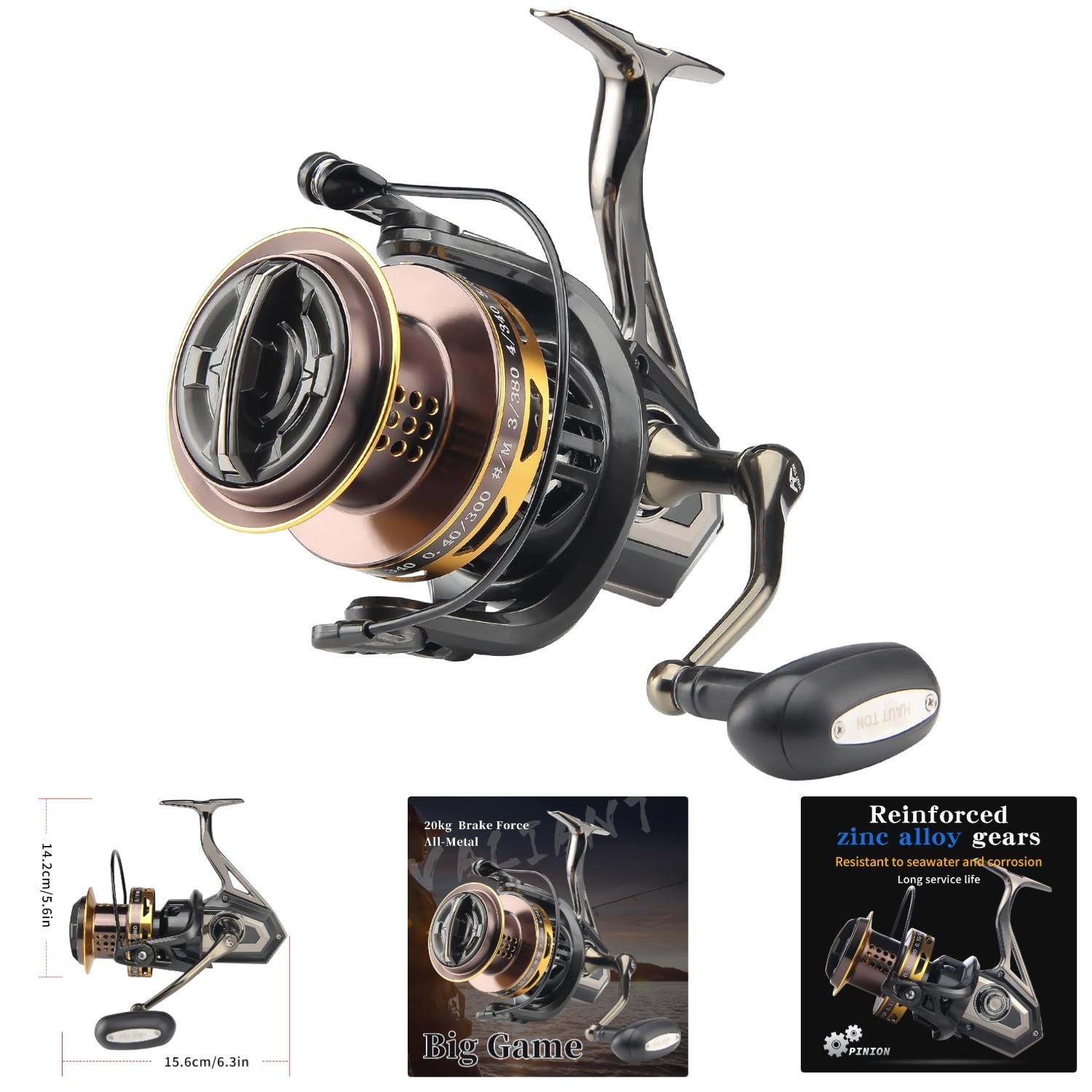 Big Game Fishing Reel 8000/12000 – Smooth 20KG Drag & Adjustable Braking