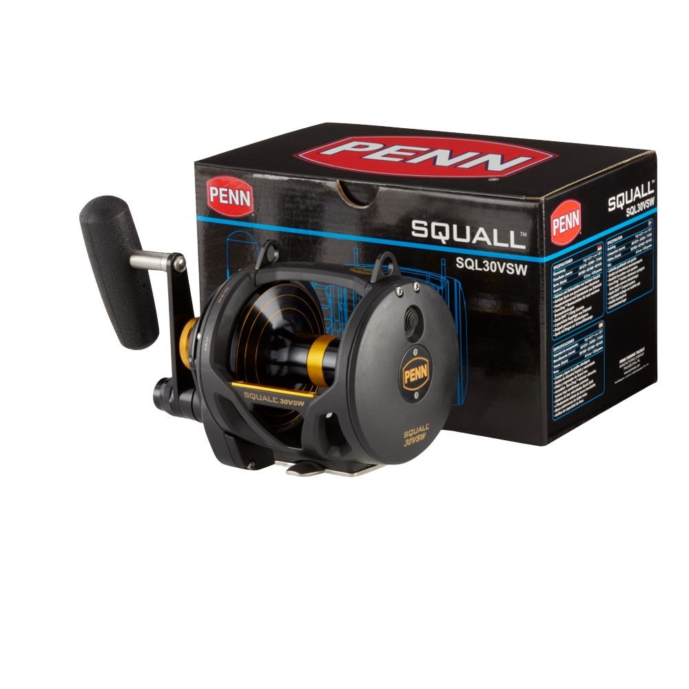 PENN Saltwater Game Fishing Conventional Lever Drag 2 Speed Reel SQUALL 30VSW