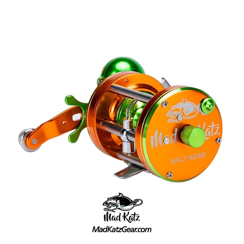 Mad Katz Xalt 6550 ORANGE CRUSH Right Hand Fishing Reel 4.2:1