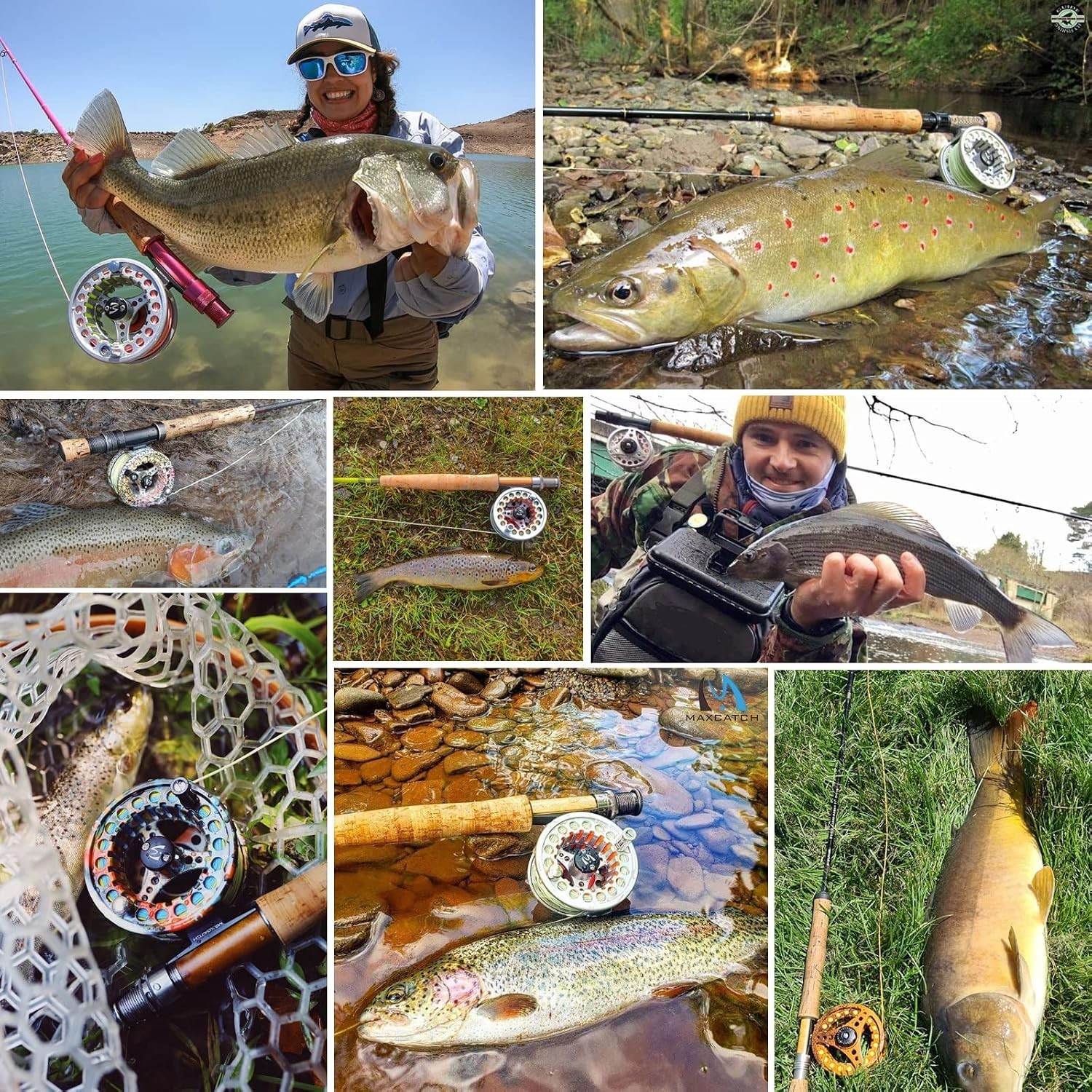 Maxcatch ECO Large Arbor Fly Fishing Reel 3/4wt 5/6wt 7/8wt & Pre-Loaded Fly