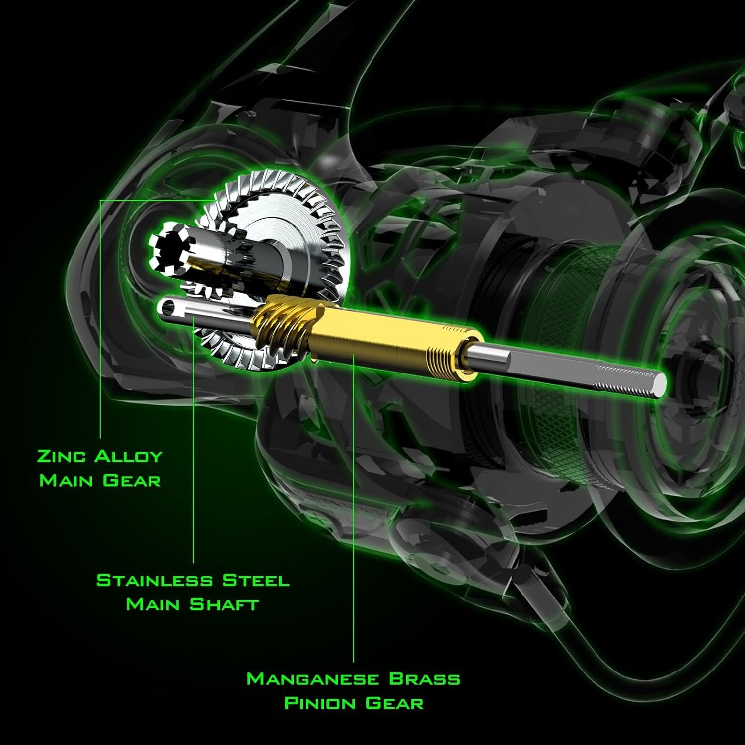 KastKing Zephyr Spinning Reels –7+1/6+1 BB –Carbon Fiber Drag Black/Green/Orange