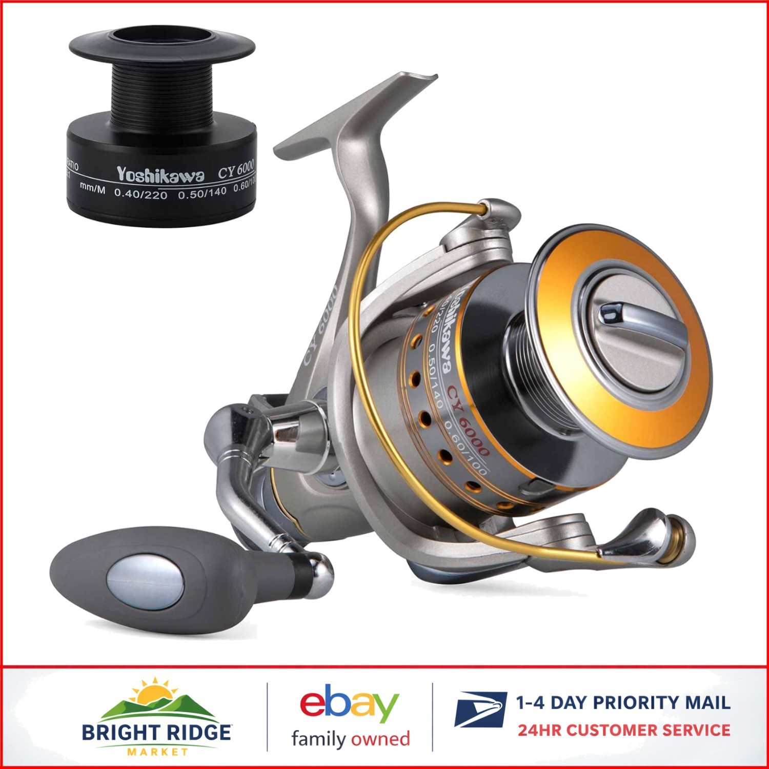 Baitfeeder Spinning Reel with Graphite Construction for Enhanced Performance