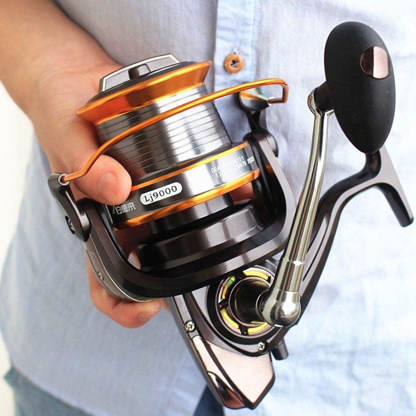 9000 Series Spinning Fishing Reel, Full Metal Spool, 4.11:1, 12+1 Ball Bearings