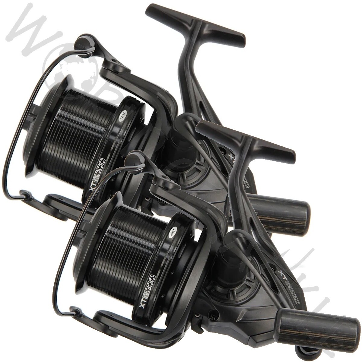 NGT Big Pit Reel x2 Carp Fishing Black Front Quick Drag XT-8000 Set of 2