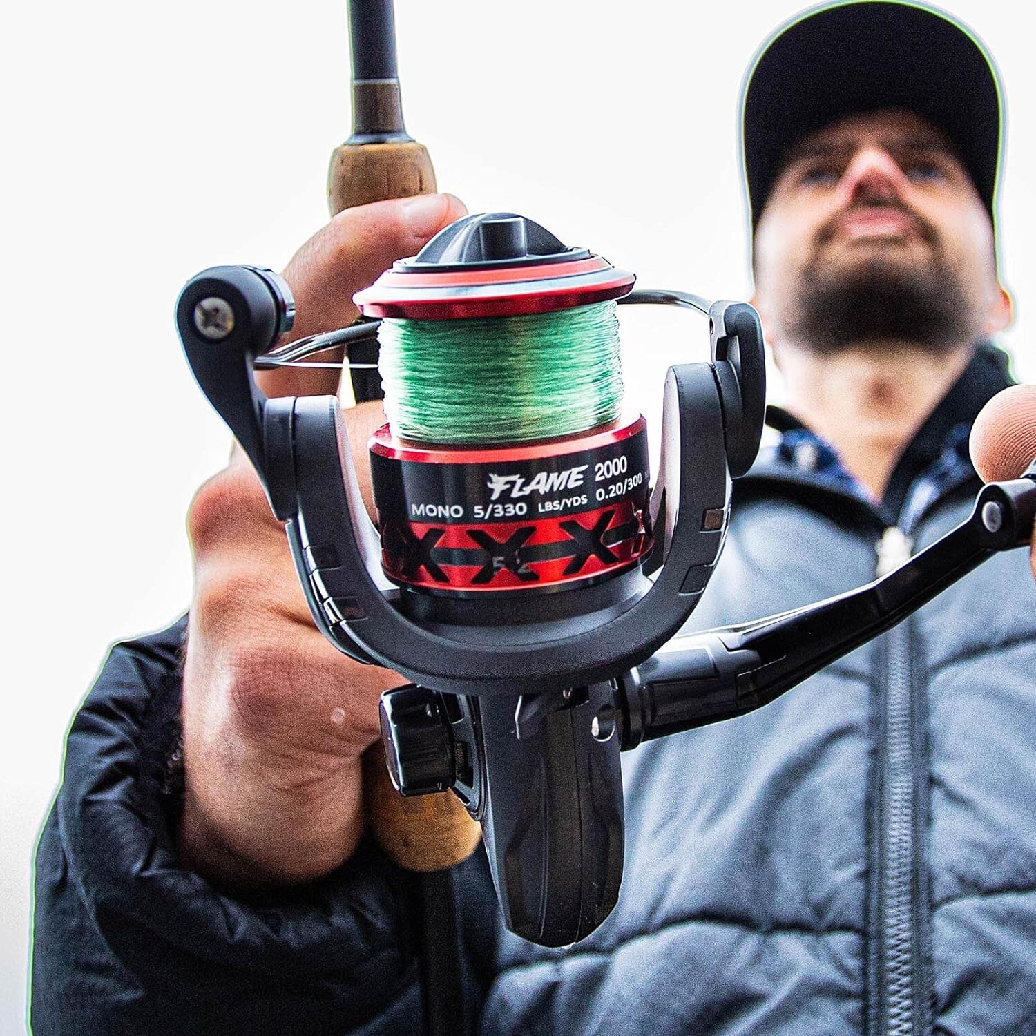 Lightweight 9+1BB Spinning Fishing Reel with 19.8LBs Max Drag – Red & Blue