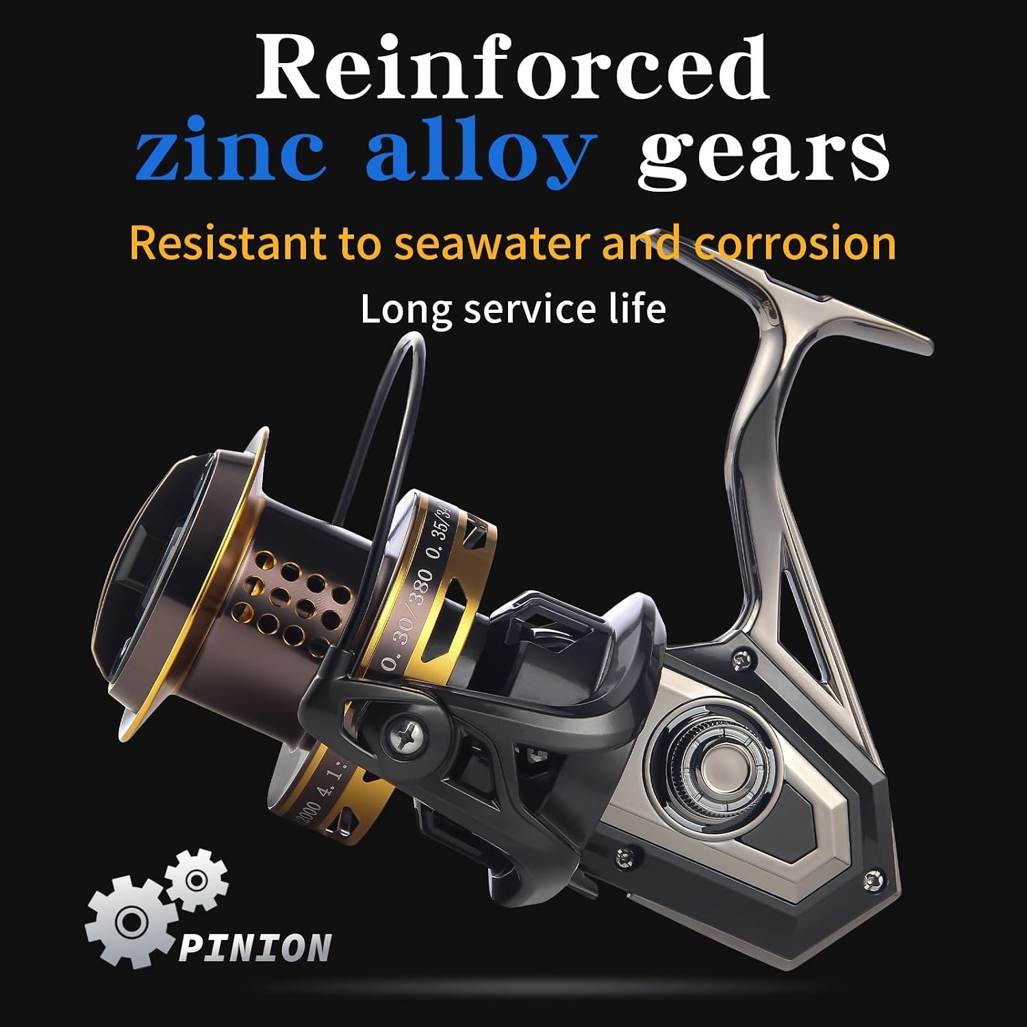 High Capacity Surf Fishing Reel 12000, Carbon Brake