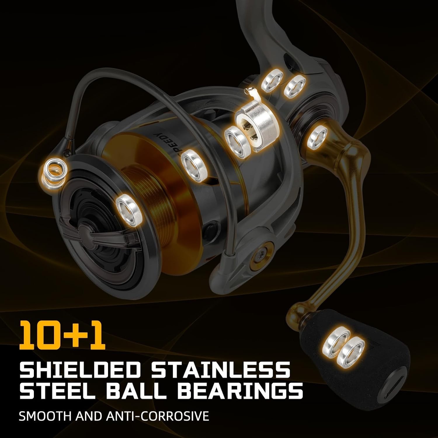 Corrosion-Resistant Fishing Reel 6.2:1 Gear Ratio for Freshwater and Saltwater