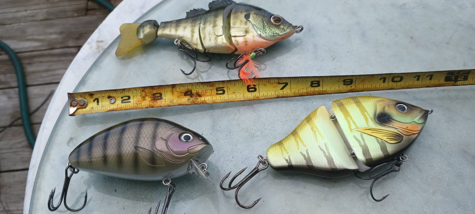 Mega bass Lures Lot Of 3 Big Bait Hard Lures
