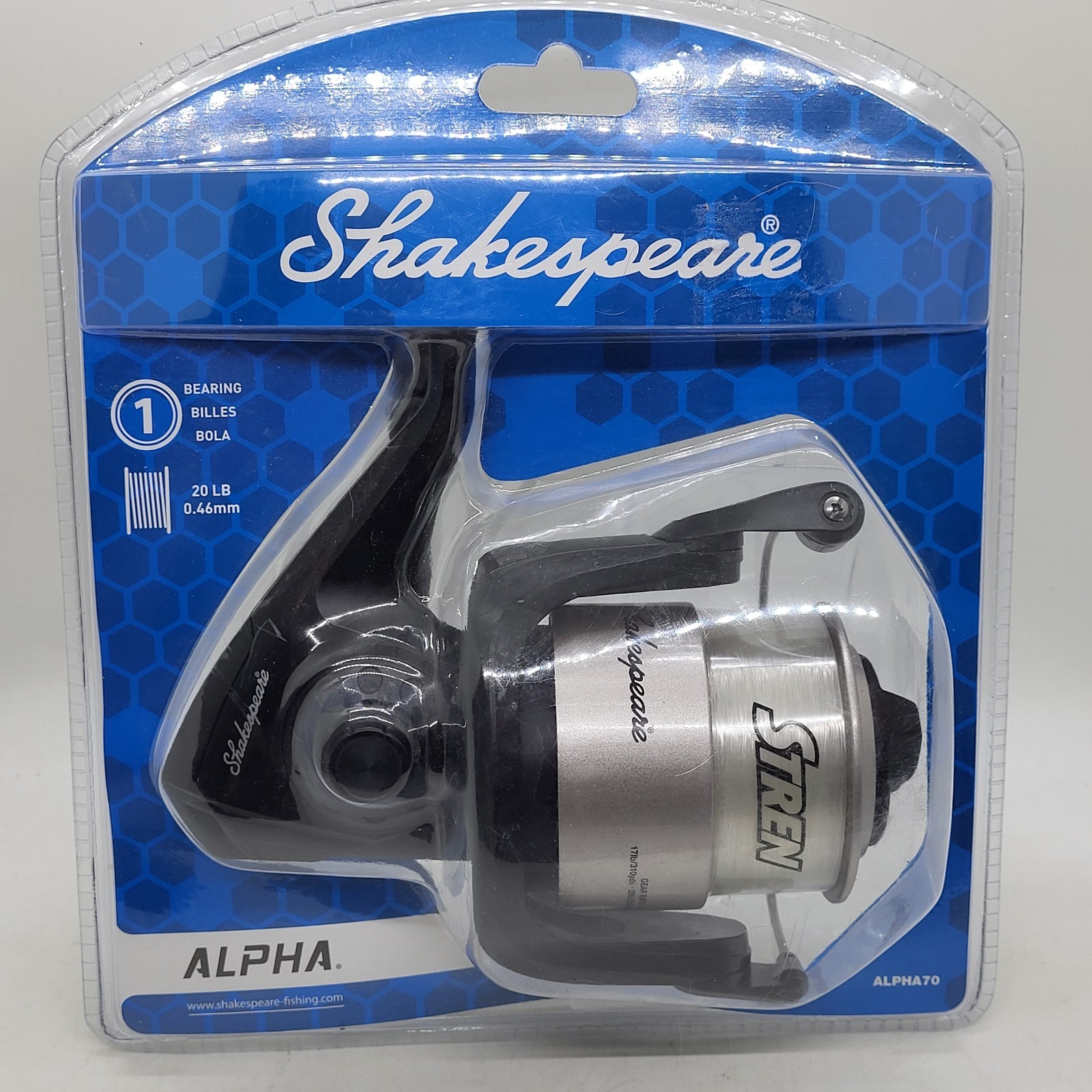 Shakespeare Alpha 70 Open Face Spinning Reel Pre Spooled 20lbs Test, NEW, See