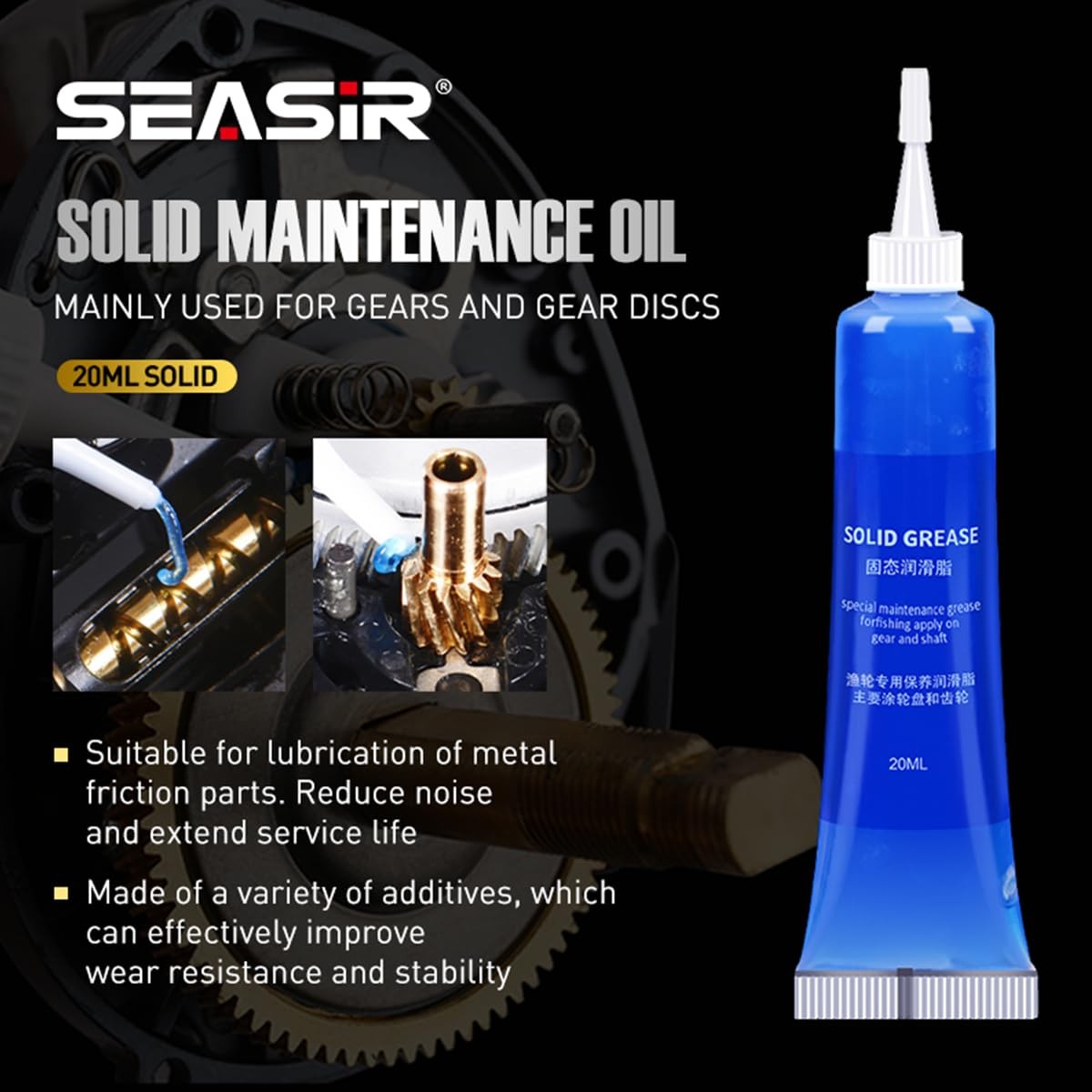 Fishing Reel Oil, 2Pcs Reel Oil and Grease Kit, Multi-Purpose Reel