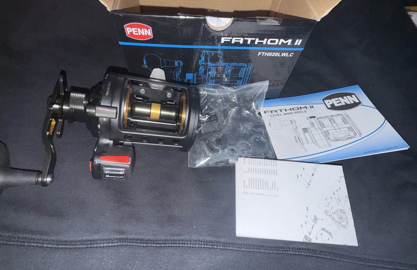 Penn Fathom II FTHII20LWLC Level Wind Reel w/ Line Counter NEW OPEN BOX!!!