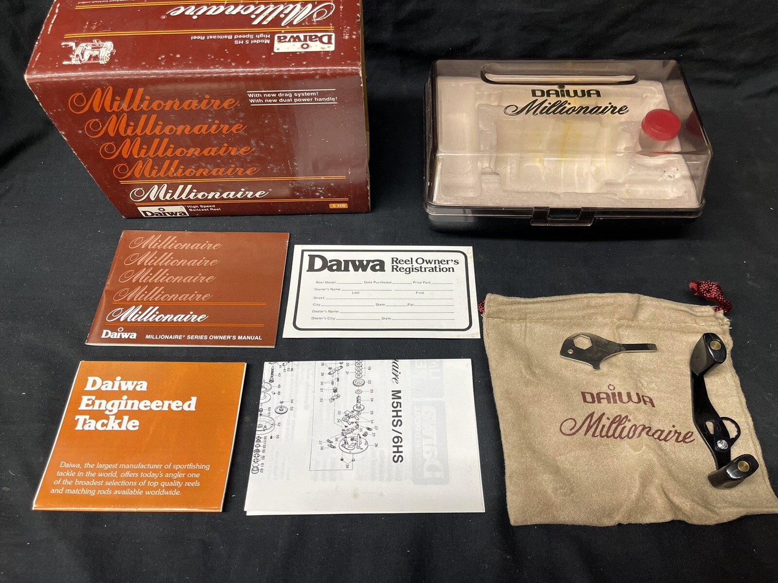 Daiwa Milionaire 5HS with original case and paperwork