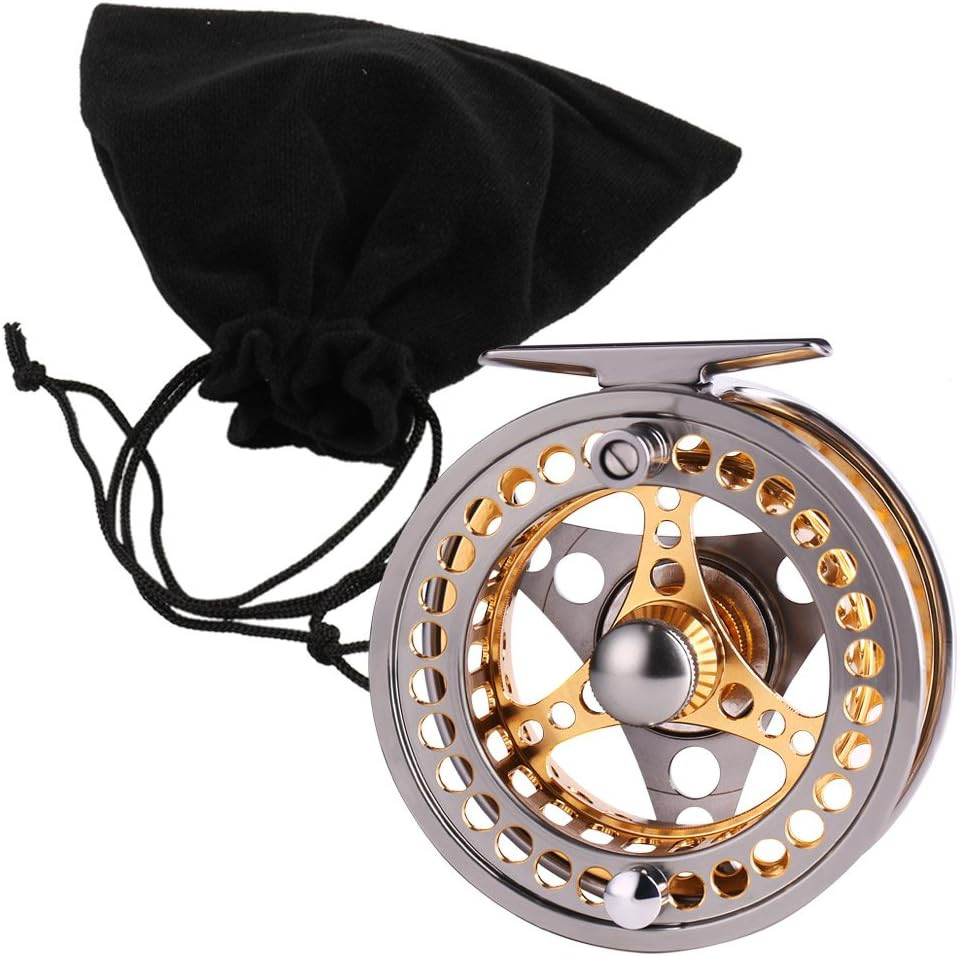5/6WT Fly Reel Large Arbor CNC 6061-T6 Aluminum Alloy 2+1BB Smooth Drag Left/Rig