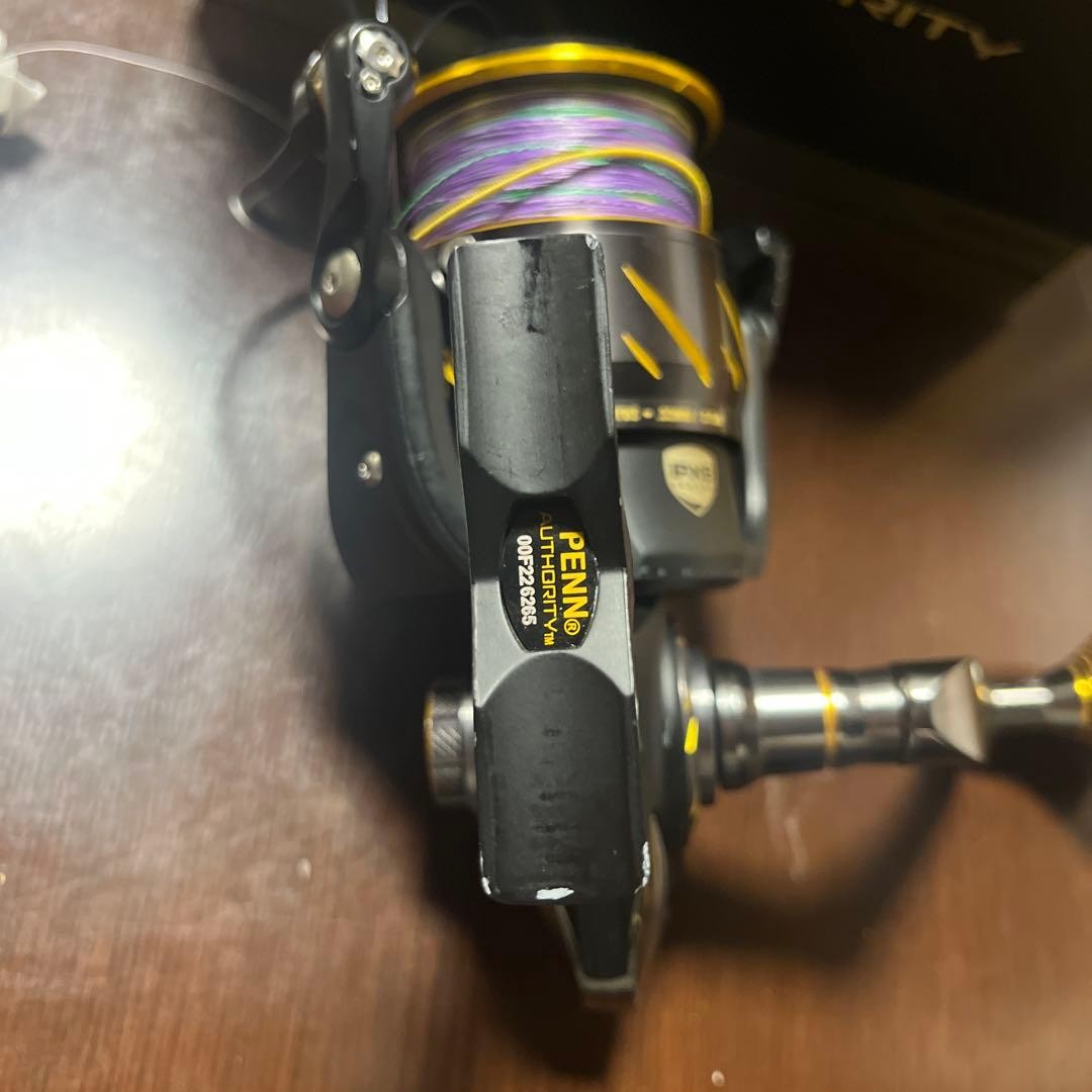 PENN Authority 6500 Spinning Reel IPX8 40 lb Drag Black Gold Used Reel