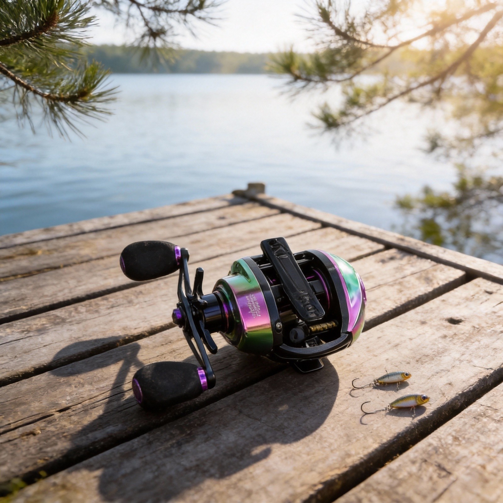 Colorful Baitcasting Reel 7 21 Gear Ratio Lightweight with 8kg Braking
