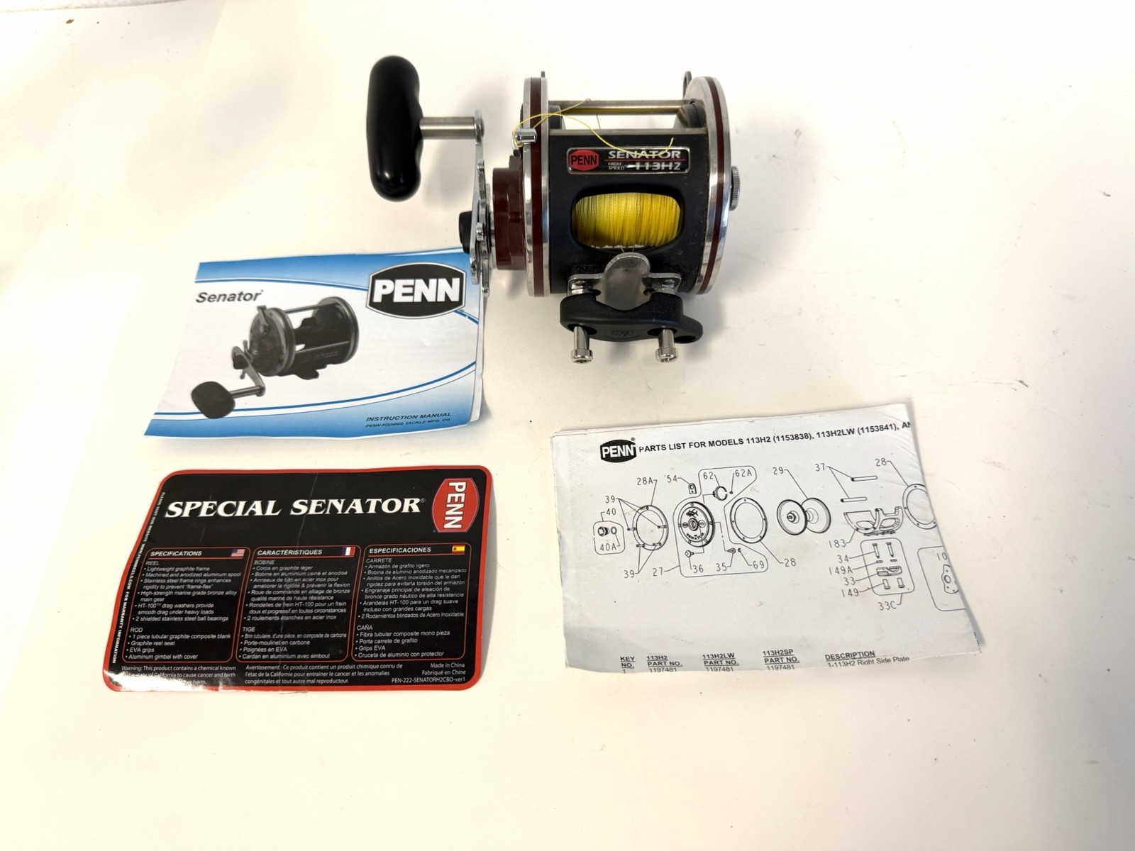 PENN Special Senator 4/0 High Speed Fishing Reel 113H2