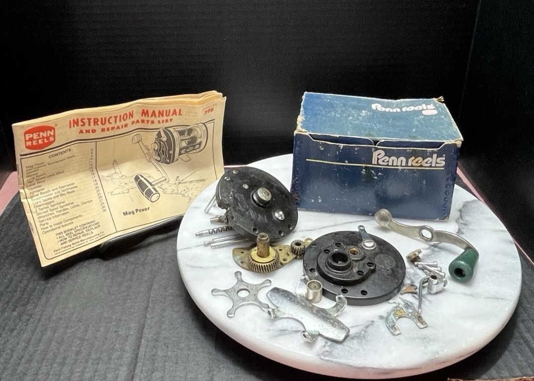 Vintage Penn Delmar No. 285M Fishing Reel Bakelite Side Plates USA Parts Only