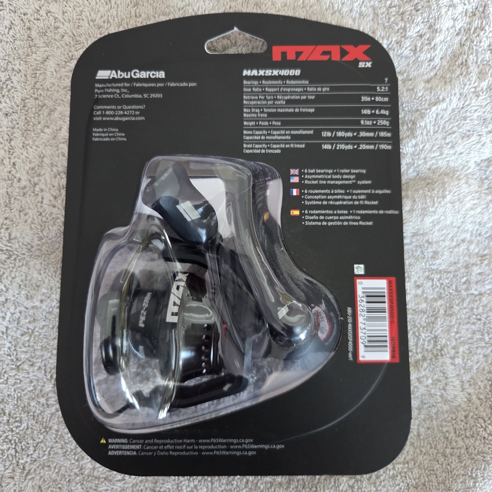 Abu Garcia Max SX 4000 Spinning Reel MAXSX4000 Fishing Reel