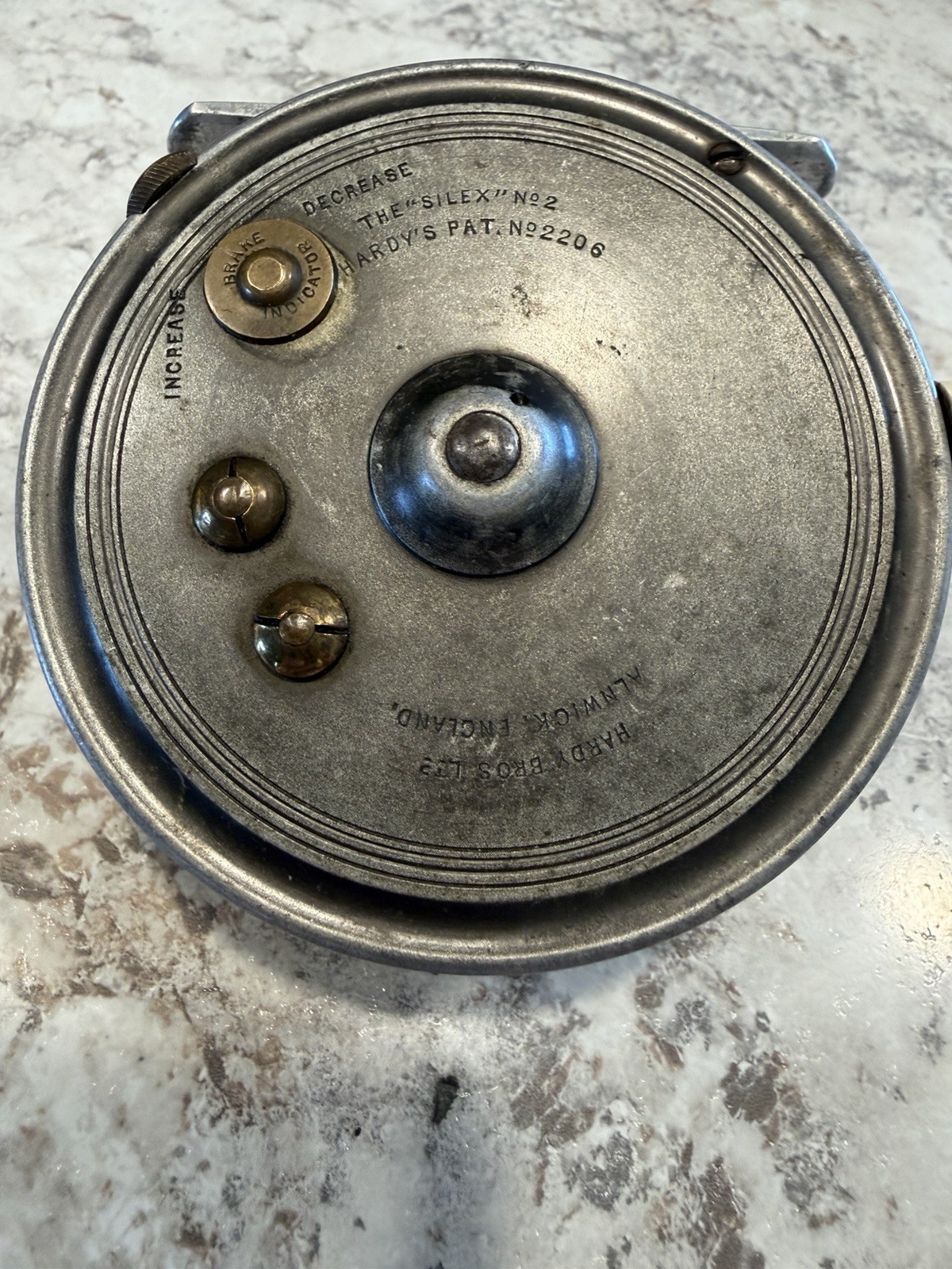 Hardy The Silex no2 Salmon Fly Fishing Reel. Initialled AHW. 3 3/4. Pre War