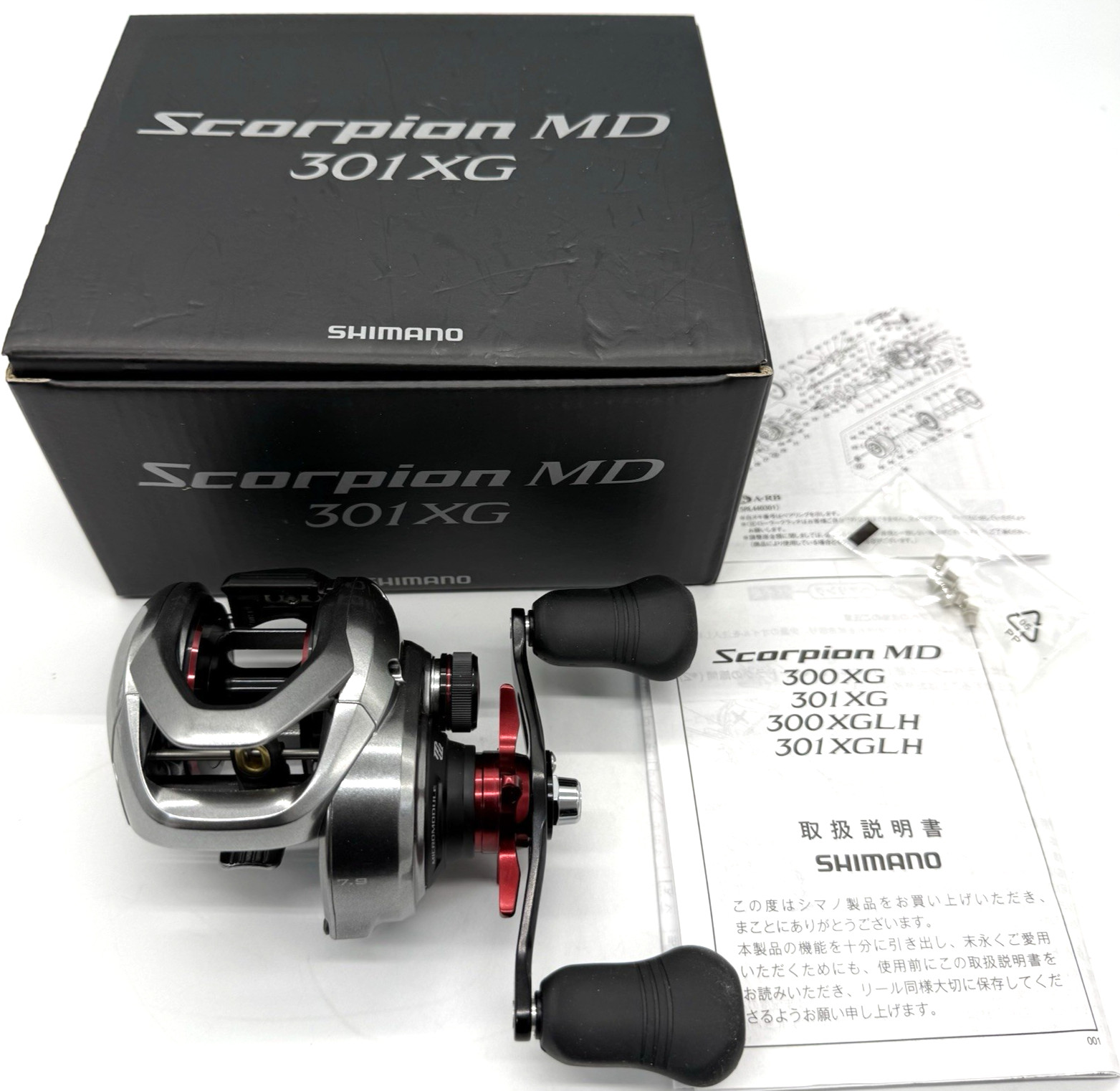 Shimano 21 Scorpion MD 301XG Left Handed Bait Casting Reel with Box JAPAN „MINT“