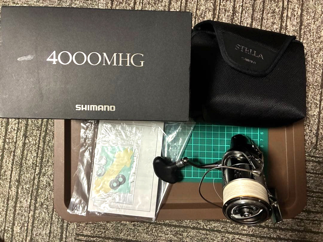 [Used] Shimano 18 Stella 4000MHG Spinning Reel w/Box Case Polished – From JAPAN