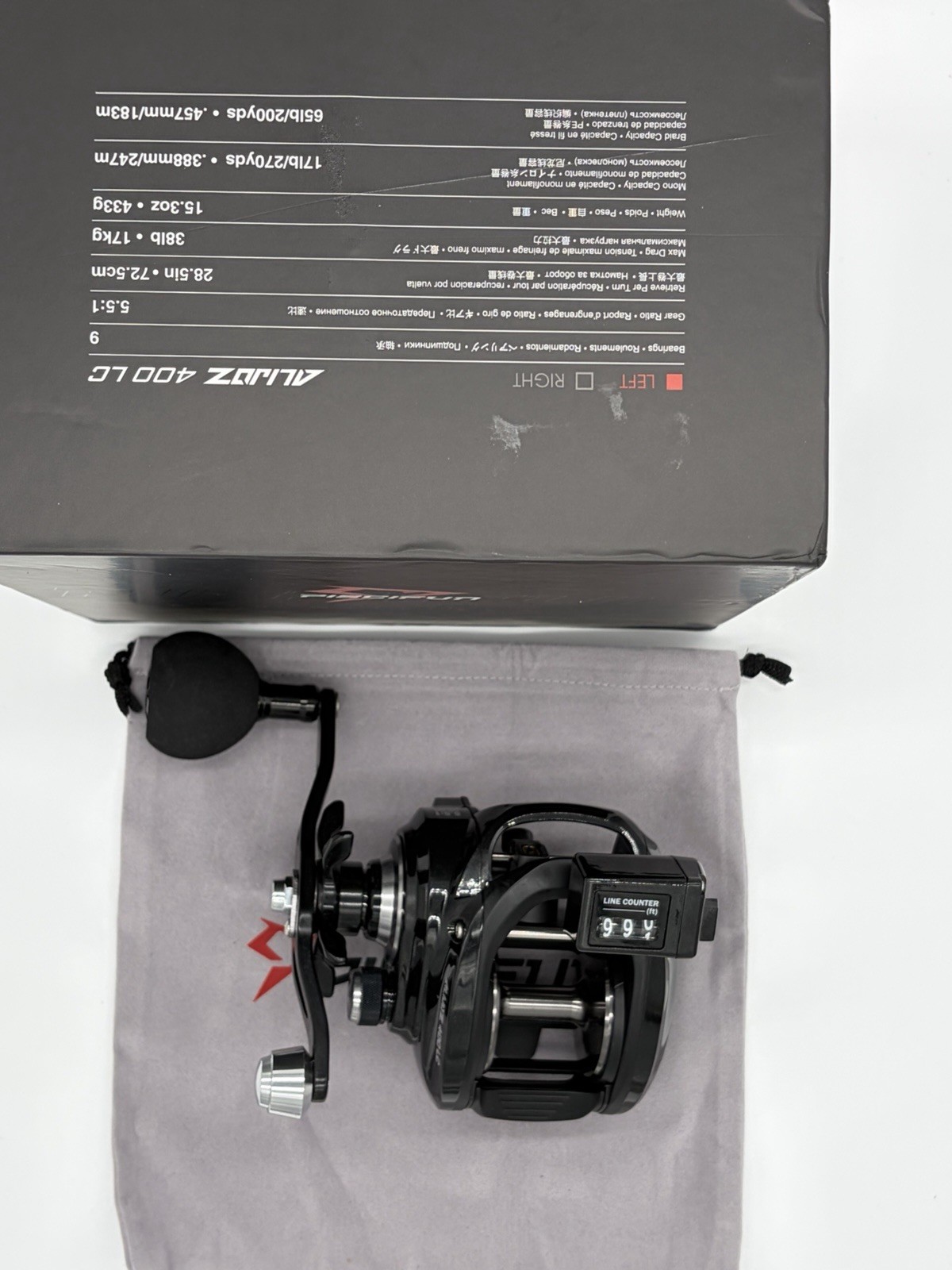 Piscifun Alijoz 400 LC Baitcast Reel Line Counter 5.5:1 9BB Left Black